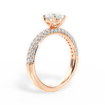 Kylie Pear Cut Lab Grown Diamond 18Kt Rose Gold Engagement Ring - View 2