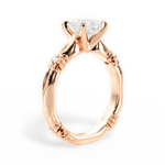 Claire Princess Cut Lab Grown Diamond 18Kt Rose Gold Engagement Ring - View 3