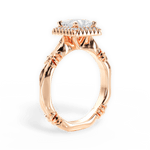 Erica Princess Cut Lab Grown Diamond 18Kt Rose Gold Engagement Ring - View 3