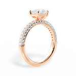 Kylie Princess Cut Lab Grown Diamond 18Kt Rose Gold Engagement Ring - View 2