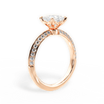 Gail Princess Cut Lab Grown Diamond 18Kt Rose Gold Engagement Ring - View 4