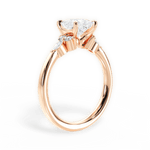 Cynthia Princess Cut Lab Grown Diamond 18Kt Rose Gold Engagement Ring - View 3
