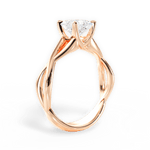 Aubrey Princess Cut Lab Grown Diamond 18Kt Rose Gold Engagement Ring - View 4