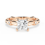 Claire Princess Cut Lab Grown Diamond 18Kt Rose Gold Engagement Ring