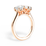 Lila Radiant Cut Lab Grown Diamond 18Kt Rose Gold Engagement Ring - View 3