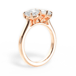 Ellen Radiant Cut Lab Grown Diamond 18Kt Rose Gold Engagement Ring - View 3