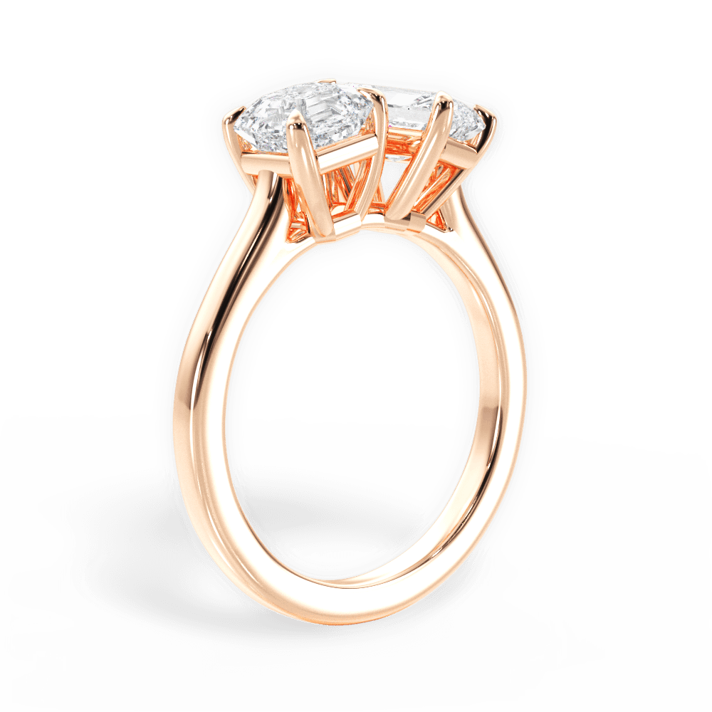 Alice Radiant Cut Lab Grown Diamond 18Kt Rose Gold Engagement Ring - View 2