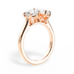 Georgia Radiant Cut Lab Grown Diamond 18Kt Rose Gold Engagement Ring - View 4