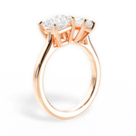 Esther Radiant Cut Lab Grown Diamond 18Kt Rose Gold Engagement Ring - View 4