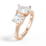 Alice Radiant Cut Lab Grown Diamond 18Kt Rose Gold Engagement Ring - View 3