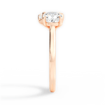 Lila Radiant Cut Lab Grown Diamond 18Kt Rose Gold Engagement Ring - View 2