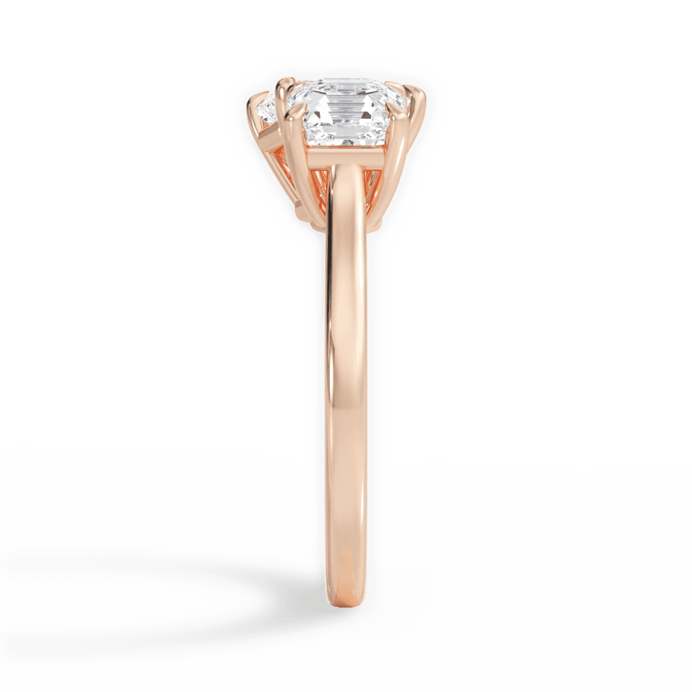 Alice Radiant Cut Lab Grown Diamond 18Kt Rose Gold Engagement Ring - View 4