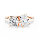Lila Radiant Cut Lab Grown Diamond 18Kt Rose Gold Engagement Ring
