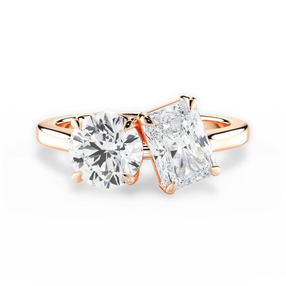 Georgia Radiant Cut Lab Grown Diamond 18Kt Rose Gold Engagement Ring