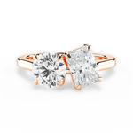 Georgia Radiant Cut Lab Grown Diamond 18Kt Rose Gold Engagement Ring