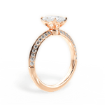Gail Radiant Cut Lab Grown Diamond 18Kt Rose Gold Engagement Ring - View 2