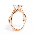 Aubrey Radiant Cut Lab Grown Diamond 18Kt Rose Gold Engagement Ring - View 2