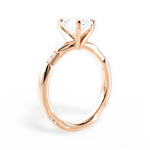 Bonnie Radiant Cut Lab Grown Diamond 18Kt Rose Gold Engagement Ring - View 2