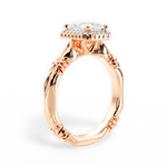 Erica Radiant Cut Lab Grown Diamond 18Kt Rose Gold Engagement Ring - View 3