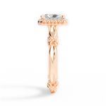 Erica Radiant Cut Lab Grown Diamond 18Kt Rose Gold Engagement Ring - View 2