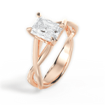 Aubrey Radiant Cut Lab Grown Diamond 18Kt Rose Gold Engagement Ring - View 4