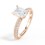 Gail Radiant Cut Lab Grown Diamond 18Kt Rose Gold Engagement Ring - View 3