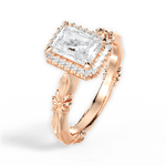 Erica Radiant Cut Lab Grown Diamond 18Kt Rose Gold Engagement Ring - View 4