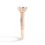 Gail Radiant Cut Lab Grown Diamond 18Kt Rose Gold Engagement Ring - View 4