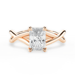 Aubrey Radiant Cut Lab Grown Diamond 18Kt Rose Gold Engagement Ring
