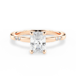 Bonnie Radiant Cut Lab Grown Diamond 18Kt Rose Gold Engagement Ring