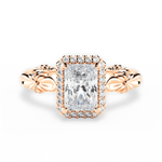 Erica Radiant Cut Lab Grown Diamond 18Kt Rose Gold Engagement Ring