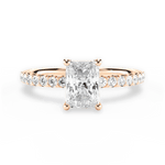 Elsie Radiant Cut Lab Grown Diamond 18Kt Rose Gold Engagement Ring