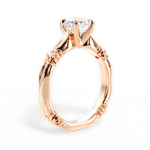 Claire Round Cut Lab Grown Diamond 18Kt Rose Gold Engagement Ring - View 3
