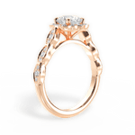 Jane Round Cut Lab Grown Diamond 18Kt Rose Gold Engagement Ring - View 2