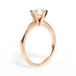 Bella Round Cut Lab Grown Diamond 18Kt Rose Gold Engagement Ring - View 2