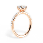 Elsie Round Cut Lab Grown Diamond 18Kt Rose Gold Engagement Ring - View 4