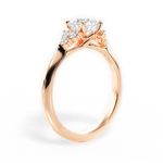 Celeste Round Cut Lab Grown Diamond 18Kt Rose Gold Engagement Ring - View 4