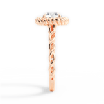 Belinda Round Cut Lab Grown Diamond 18Kt Rose Gold Engagement Ring - View 4