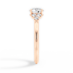 Celeste Round Cut Lab Grown Diamond 18Kt Rose Gold Engagement Ring - View 3