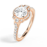 Joyce Round Cut Lab Grown Diamond 18Kt Rose Gold Engagement Ring - View 4