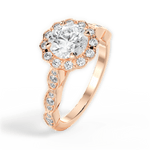 Jane Round Cut Lab Grown Diamond 18Kt Rose Gold Engagement Ring - View 4
