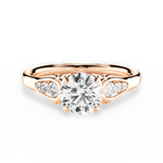 Cecilia Round Cut Lab Grown Diamond 18Kt Rose Gold Engagement Ring