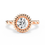 Belinda Round Cut Lab Grown Diamond 18Kt Rose Gold Engagement Ring