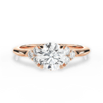 Celeste Round Cut Lab Grown Diamond 18Kt Rose Gold Engagement Ring