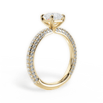 Kristen Asscher Cut Lab Grown Diamond 18Kt Yellow Gold Engagement Ring - View 4