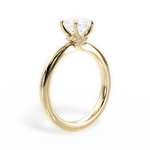 Cara Asscher Cut Lab Grown Diamond 18Kt Yellow Gold Engagement Ring - View 4