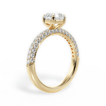 Kylie Asscher Cut Lab Grown Diamond 18Kt Yellow Gold Engagement Ring - View 2