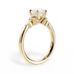 Cynthia Asscher Cut Lab Grown Diamond 18Kt Yellow Gold Engagement Ring - View 2