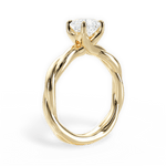 Bianca Asscher Cut Lab Grown Diamond 18Kt Yellow Gold Engagement Ring - View 2
