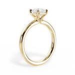 Angela Asscher Cut Lab Grown Diamond 18Kt Yellow Gold Engagement Ring - View 2